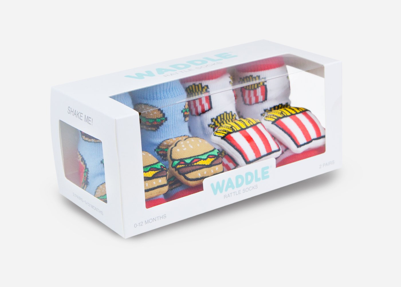 Waddle Burger and Fries Rattle Socks